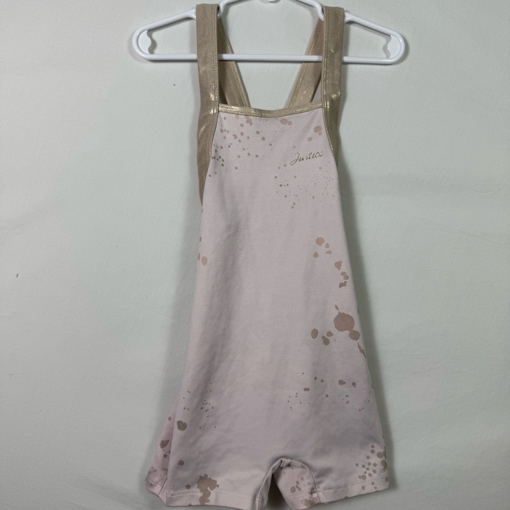 Justice Pink and Gold Jumpsuit Girls Size S